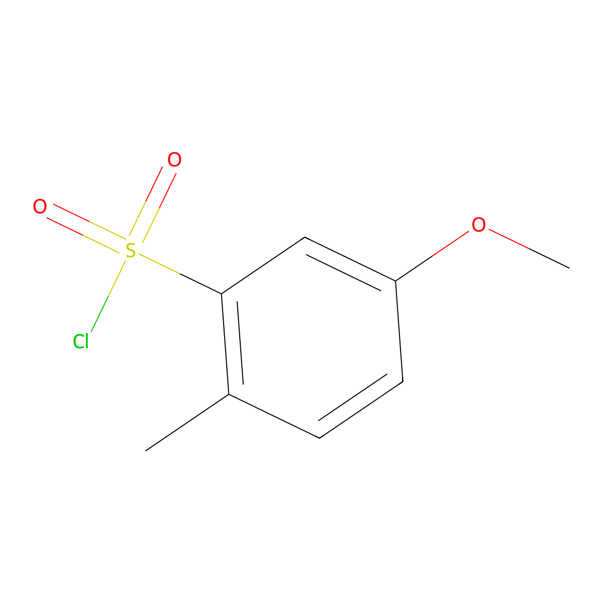 5-Methoxy-2-methylbenzene-1-sulfonyl chloride molecular structure, CAS 861374-10-9