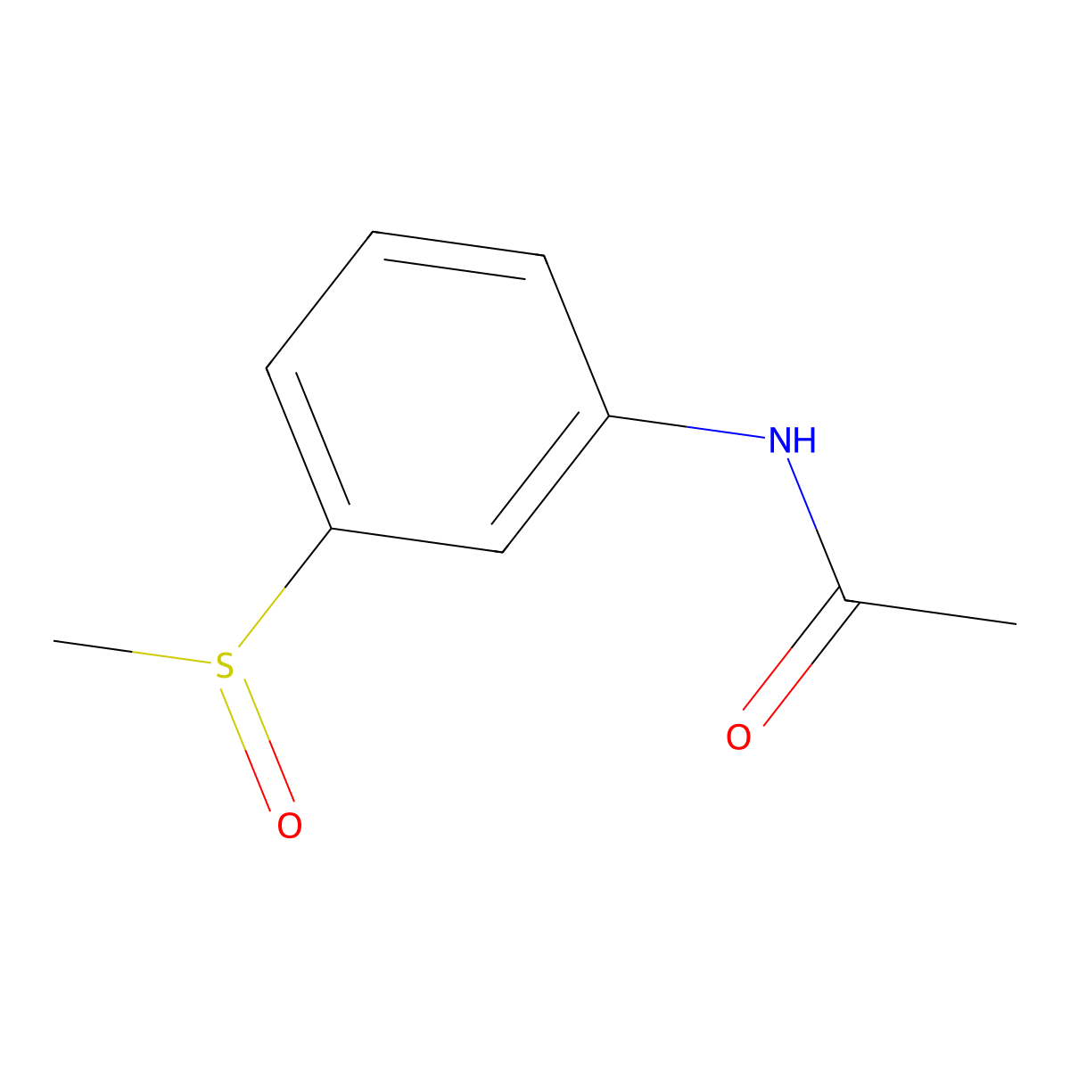 N-[3-(methylsulfinyl)phenyl]acetamide molecular structure, CAS 861377-83-5
