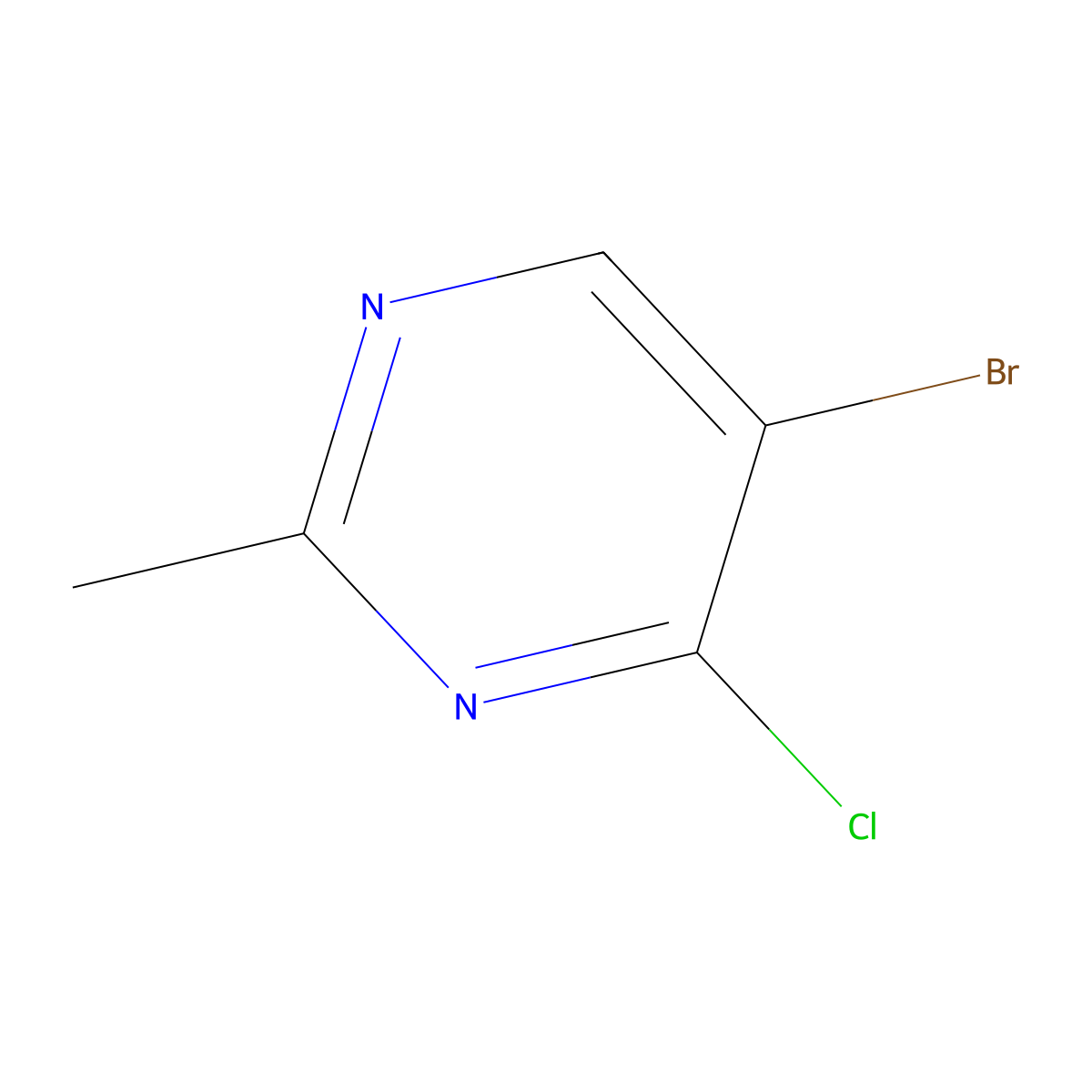 5-Bromo-4-chloro-2-methylpyrimidine molecular structure, CAS 861383-73-5