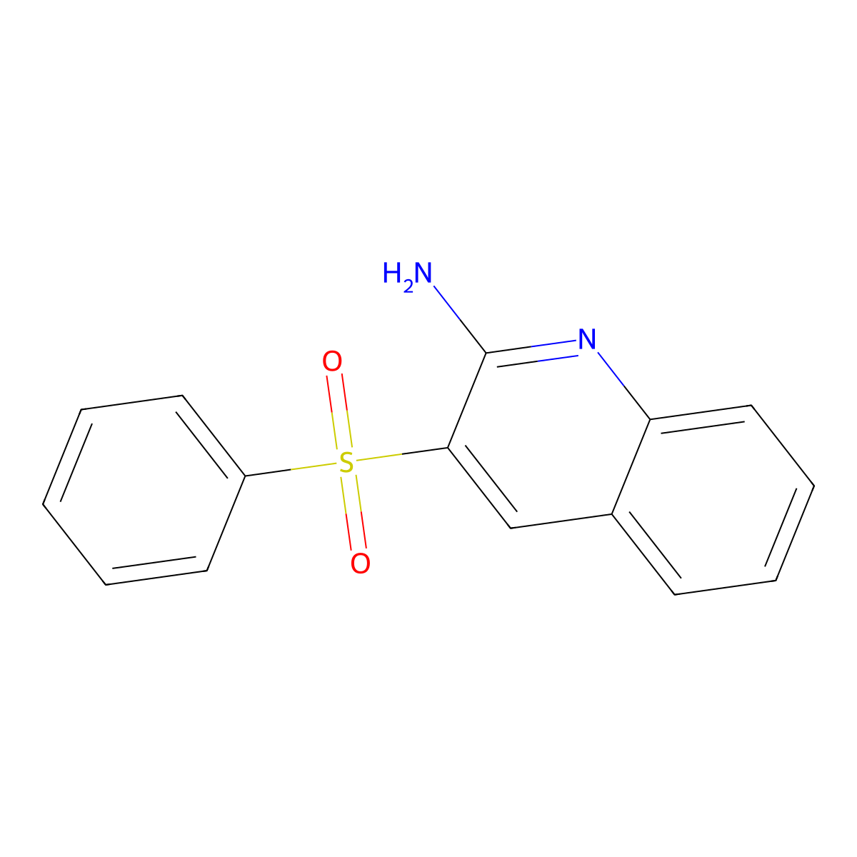 3-(Benzenesulfonyl)quinolin-2-amine molecular structure, CAS 861386-01-8