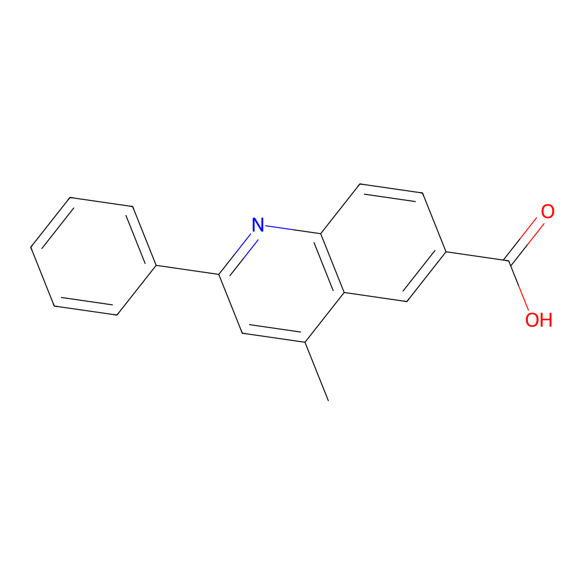 4-Methyl-2-phenylquinoline-6-carboxylic acid molecular structure, CAS 861386-07-4
