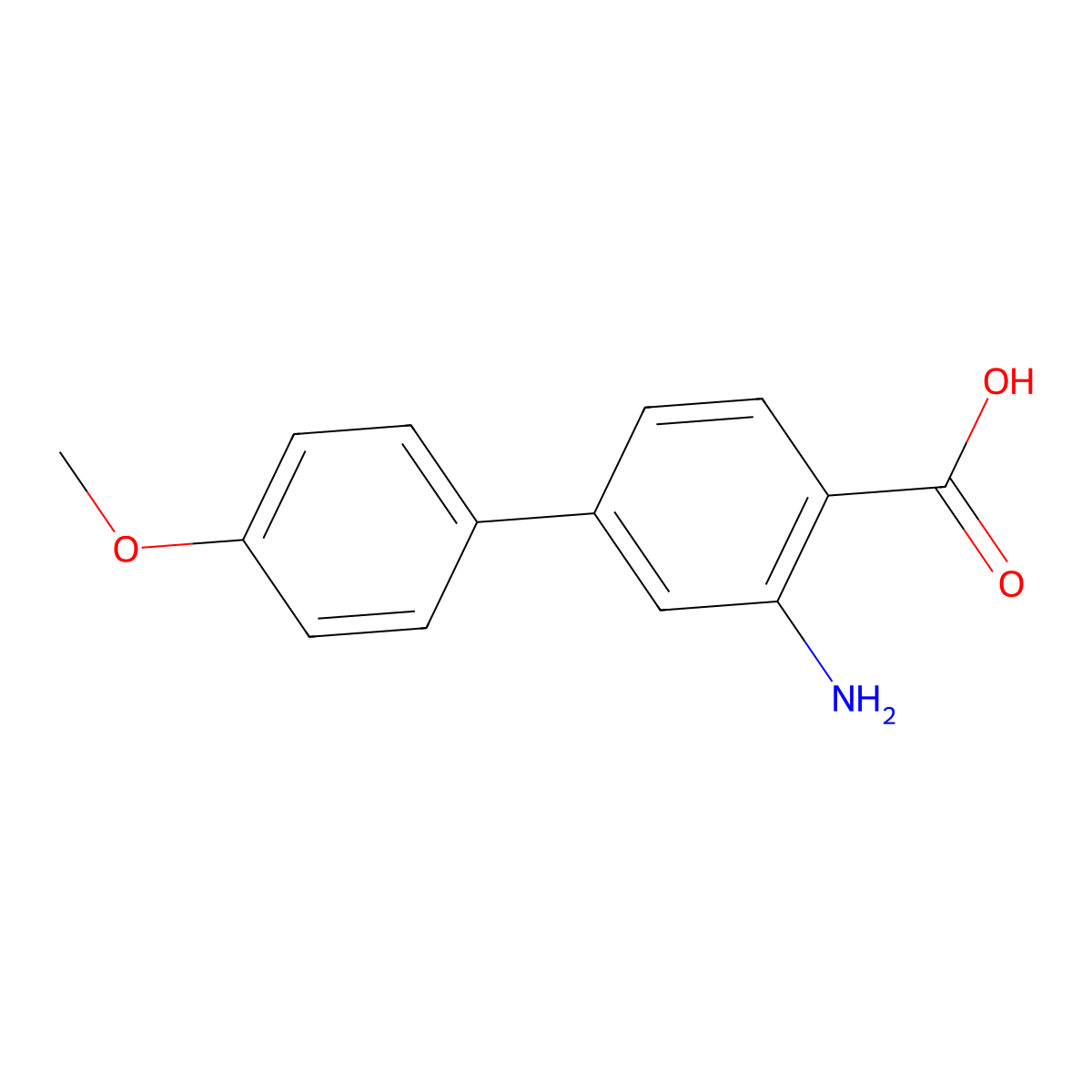3-Amino-4'-methoxybiphenyl-4-carboxylic acid molecular structure, CAS 861389-74-4
