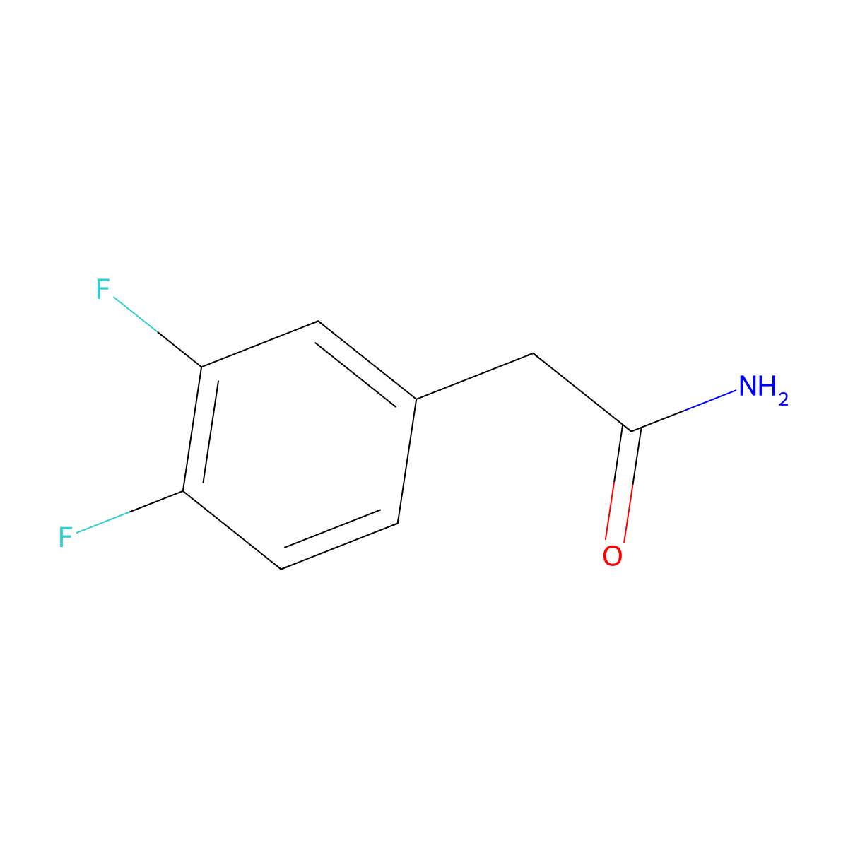 2-(3,4-Difluorophenyl)acetamide molecular structure, CAS 861393-53-5