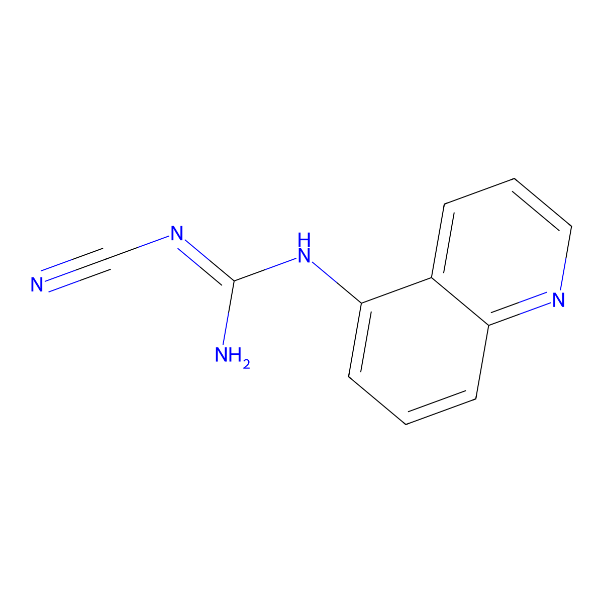 (E)-2-cyano-1-(quinolin-5-yl)guanidine molecular structure, CAS 861393-75-1