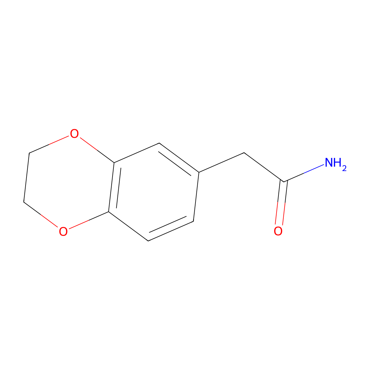 2-(2,3-Dihydro-1,4-benzodioxin-6-yl)acetamide molecular structure, CAS 861393-81-9