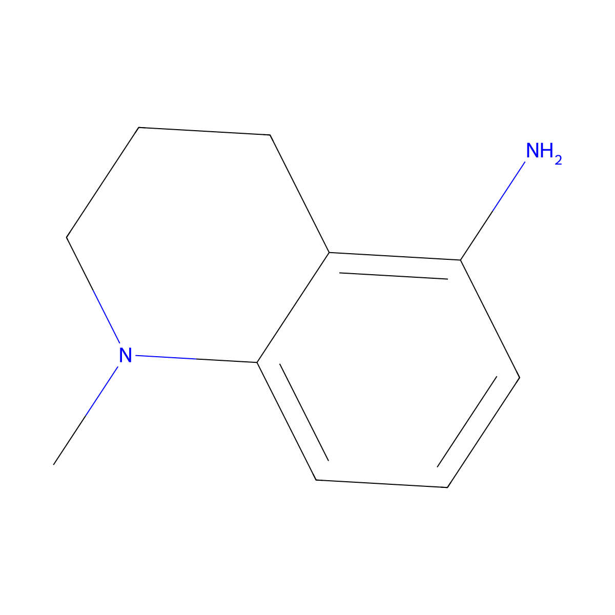 1-Methyl-1,2,3,4-tetrahydroquinolin-5-amine molecular structure, CAS 861393-93-3