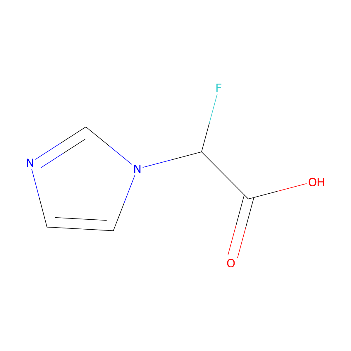 alpha-fluoro-1H-imidazole-1-acetic acid molecular structure, CAS 861397-68-4