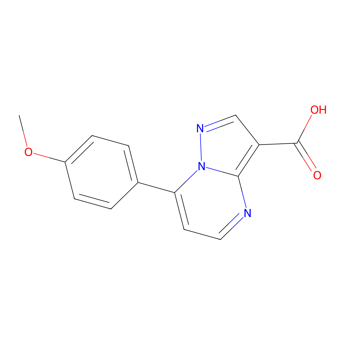 7-(4-Methoxyphenyl)pyrazolo[1,5-a]pyrimidine-3-carboxylic acid molecular structure, CAS 861407-96-7