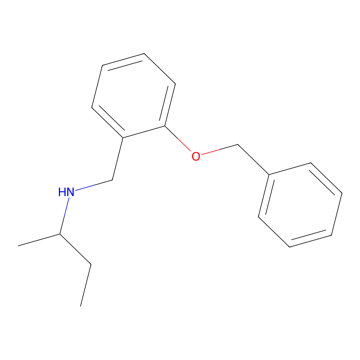 {[2-(Benzyloxy)phenyl]methyl}(butan-2-yl)amine molecular structure, CAS 861408-24-4