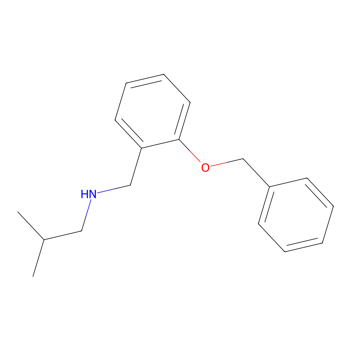 {[2-(Benzyloxy)phenyl]methyl}(2-methylpropyl)amine molecular structure, CAS 861408-27-7