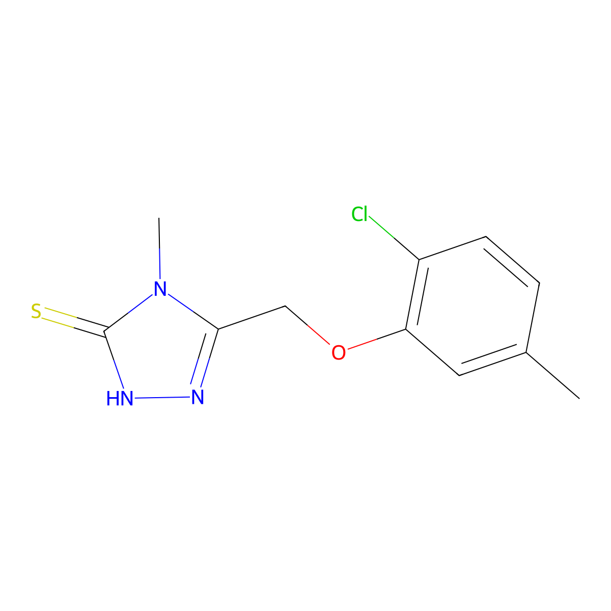 5-[(2-chloro-5-methylphenoxy)methyl]-4-methyl-4H-1,2,4-triazole-3-thiol molecular structure, CAS 861408-36-8