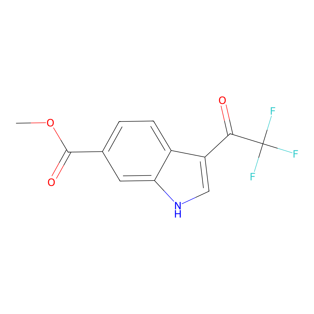 methyl 3-(trifluoroacetyl)-1H-indole-6-carboxylate molecular structure, CAS 861408-97-1