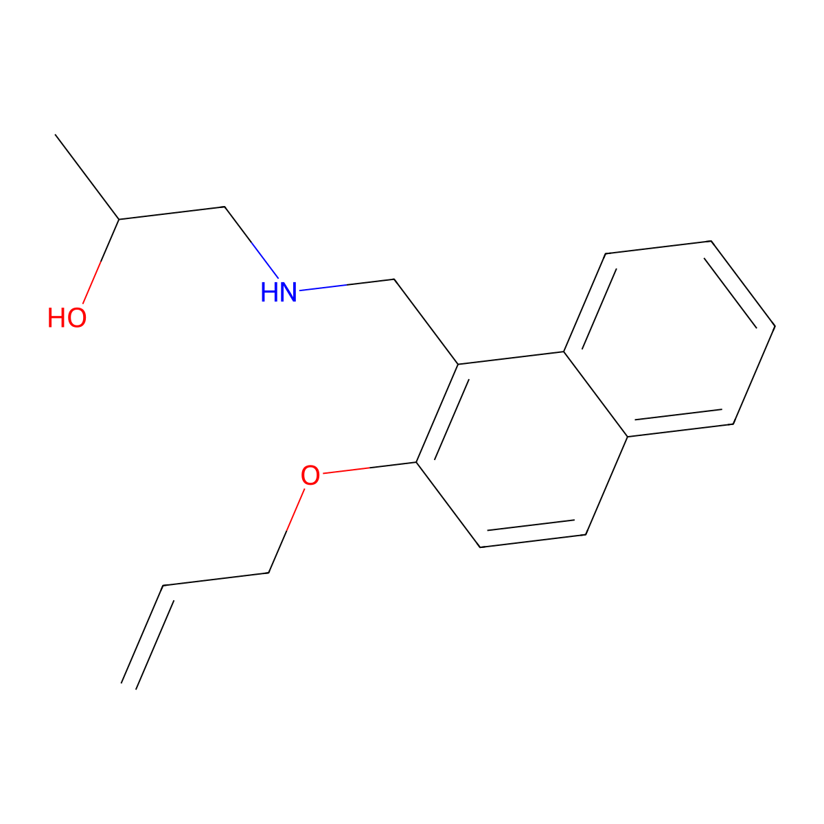 1-({[2-(Prop-2-en-1-yloxy)naphthalen-1-yl]methyl}amino)propan-2-ol molecular structure, CAS 861409-42-9