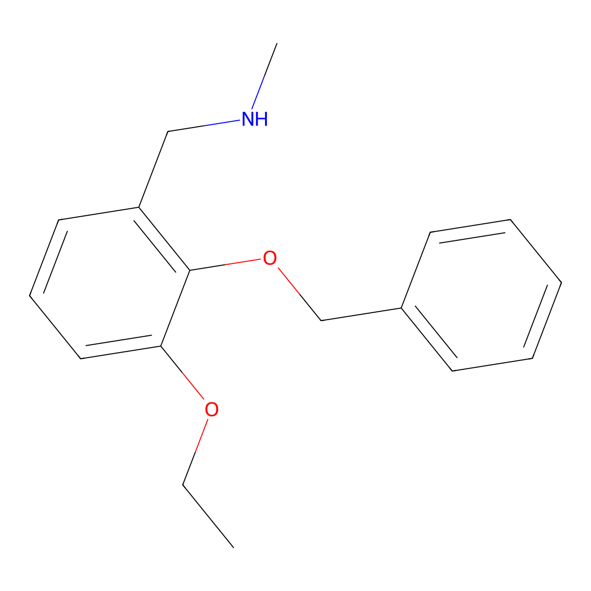 1-[2-(benzyloxy)-3-ethoxyphenyl]-N-methylmethanamine molecular structure, CAS 861409-48-5