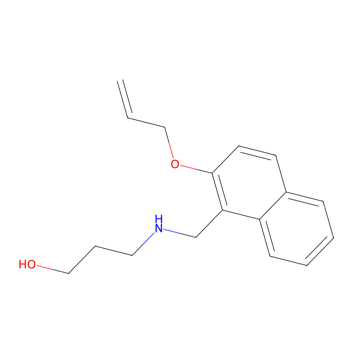 3-({[2-(Prop-2-en-1-yloxy)naphthalen-1-yl]methyl}amino)propan-1-ol molecular structure, CAS 861409-50-9