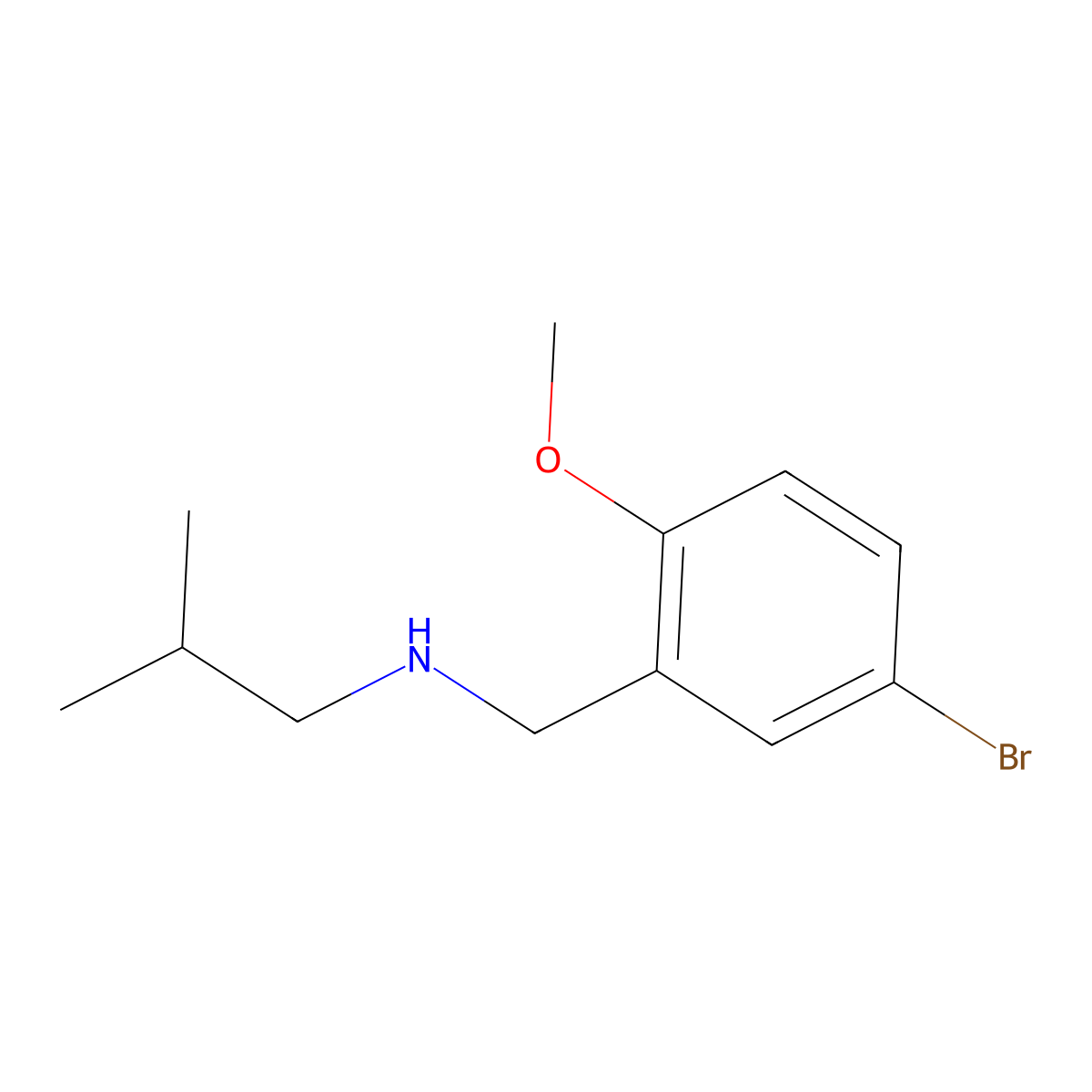 N-(5-bromo-2-methoxybenzyl)-N-isobutylamine molecular structure, CAS 861409-73-6