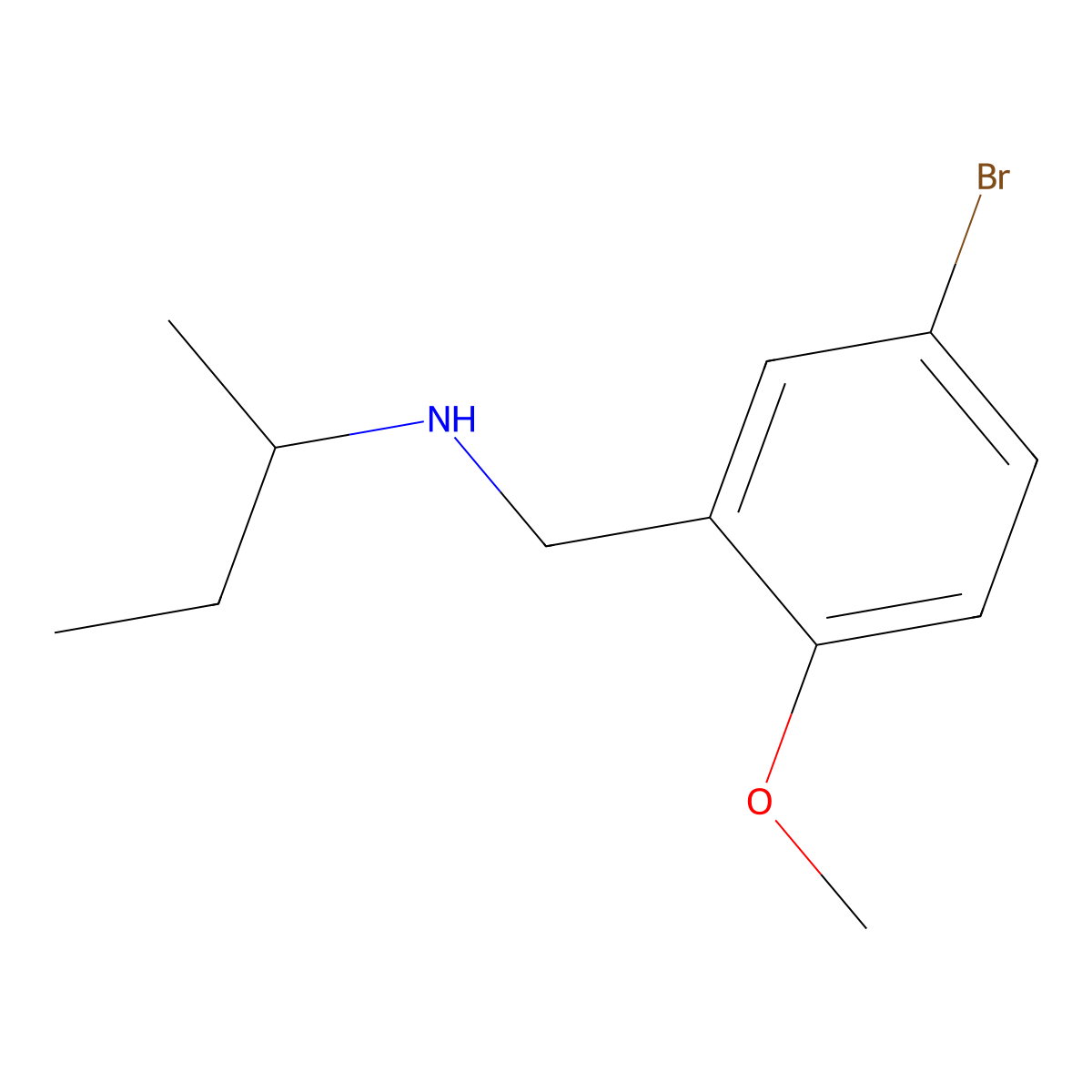 N-(5-bromo-2-methoxybenzyl)butan-2-amine molecular structure, CAS 861409-74-7