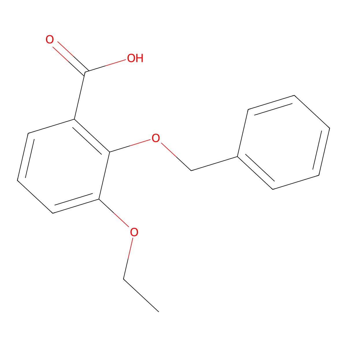 3-Ethoxy-2-(phenylmethoxy)benzoic acid molecular structure, CAS 861409-90-7