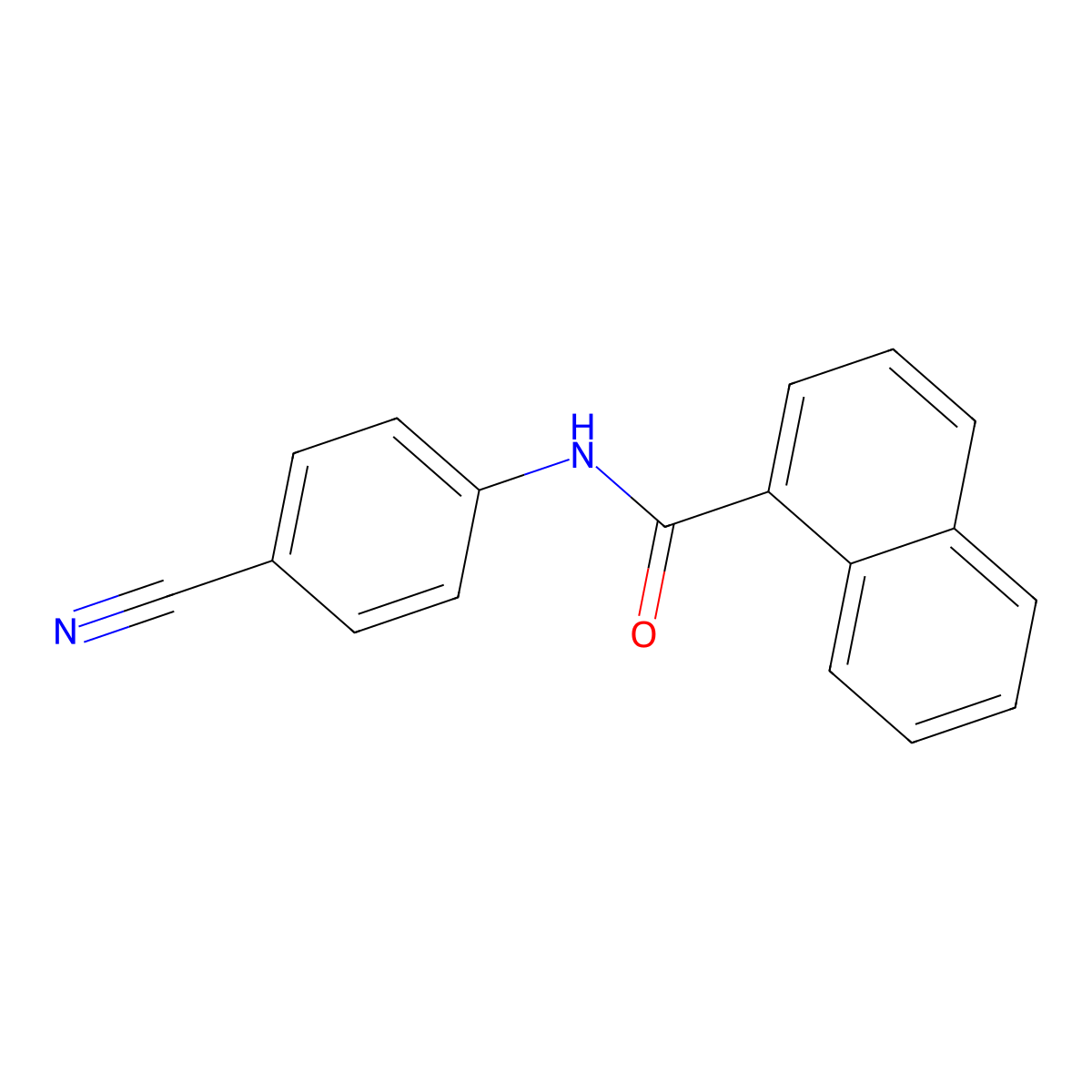 N-(4-cyanophenyl)naphthalene-1-carboxamide molecular structure, CAS 861409-92-9
