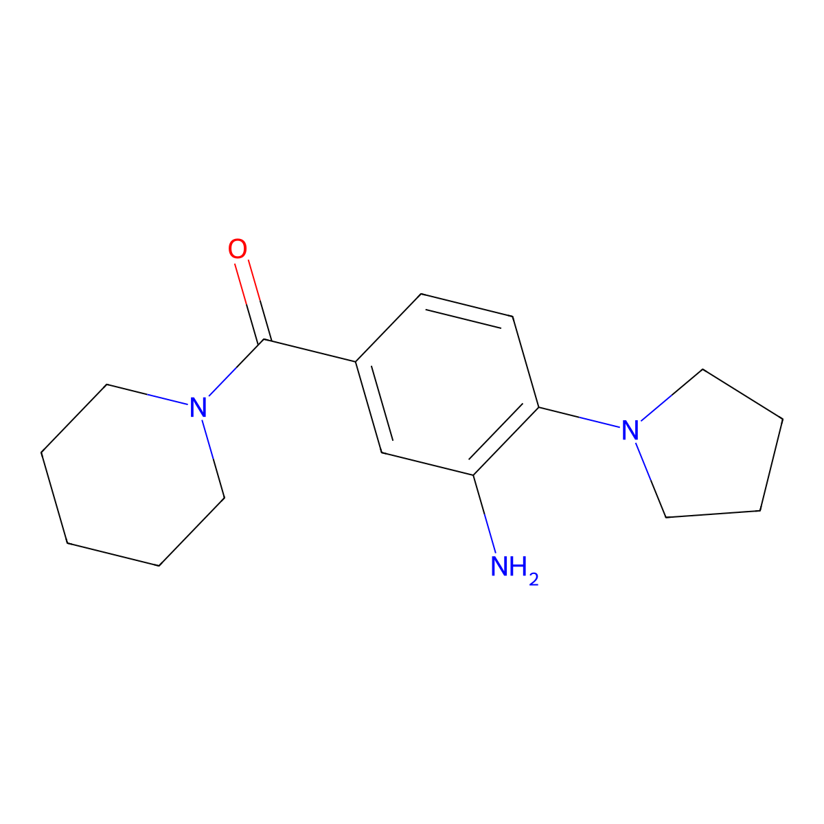 [3-Amino-4-(pyrrolidin-1-yl)phenyl](piperidin-1-yl)methanone molecular structure, CAS 861410-45-9