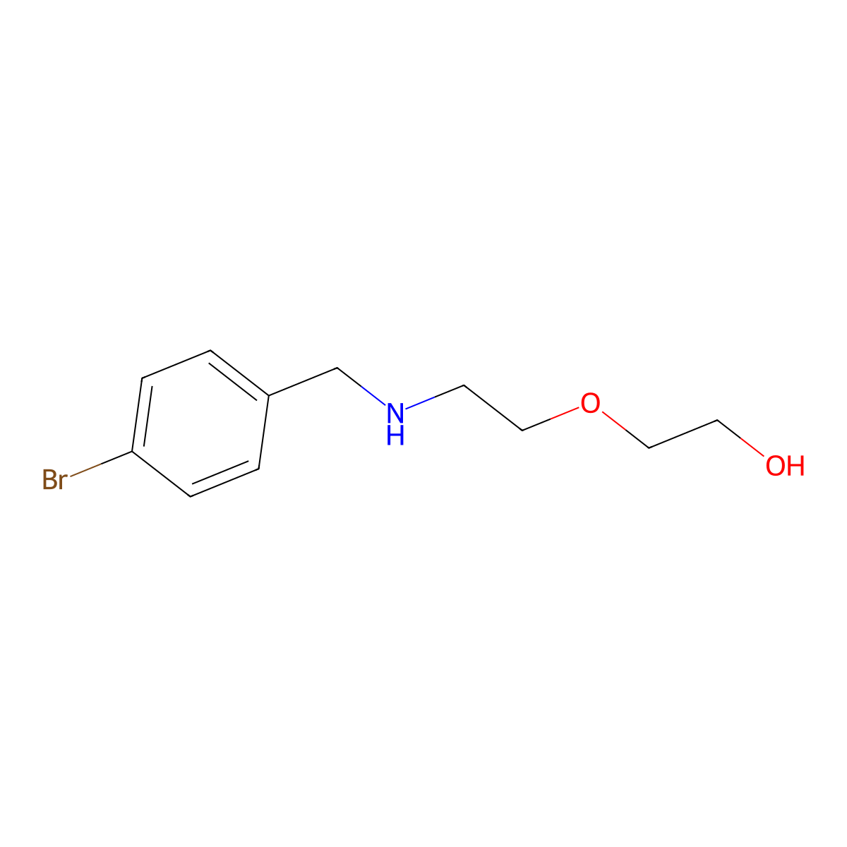 2-{2-[(4-Bromobenzyl)amino]ethoxy}ethanol molecular structure, CAS 861410-65-3
