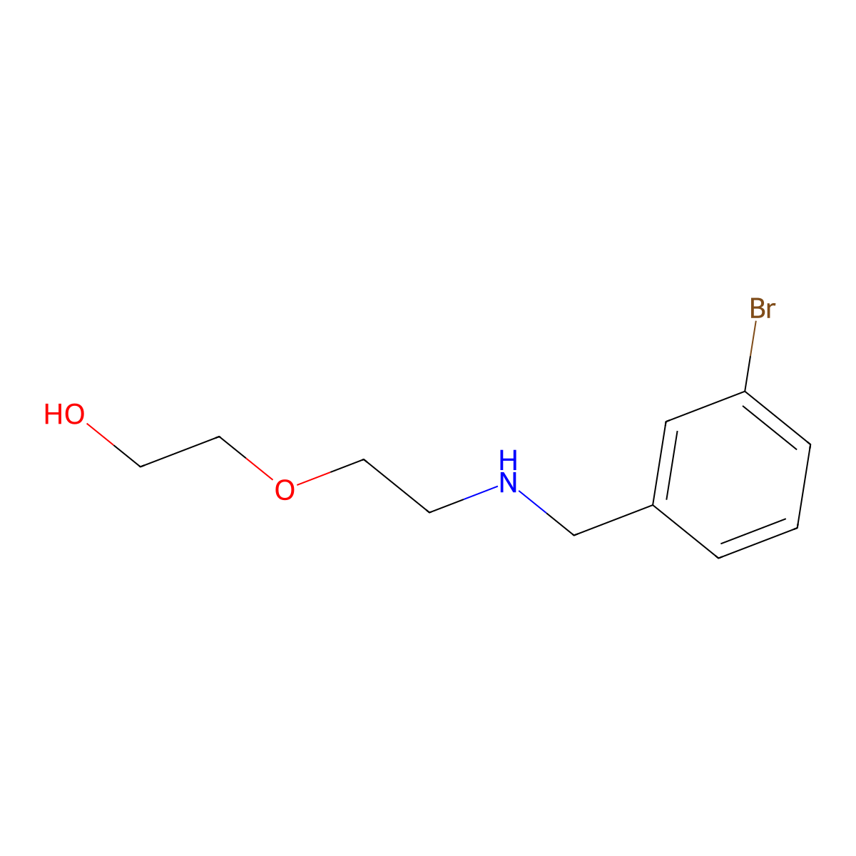 2-{2-[(3-Bromobenzyl)amino]ethoxy}ethanol molecular structure, CAS 861410-66-4