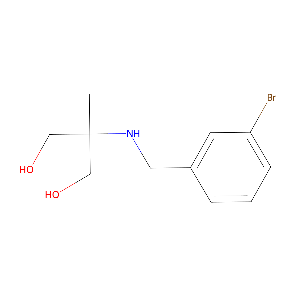 2-{[(3-Bromophenyl)methyl]amino}-2-methylpropane-1,3-diol molecular structure, CAS 861410-67-5
