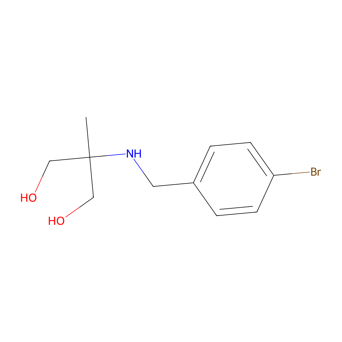 2-{[(4-Bromophenyl)methyl]amino}-2-methylpropane-1,3-diol molecular structure, CAS 861410-68-6