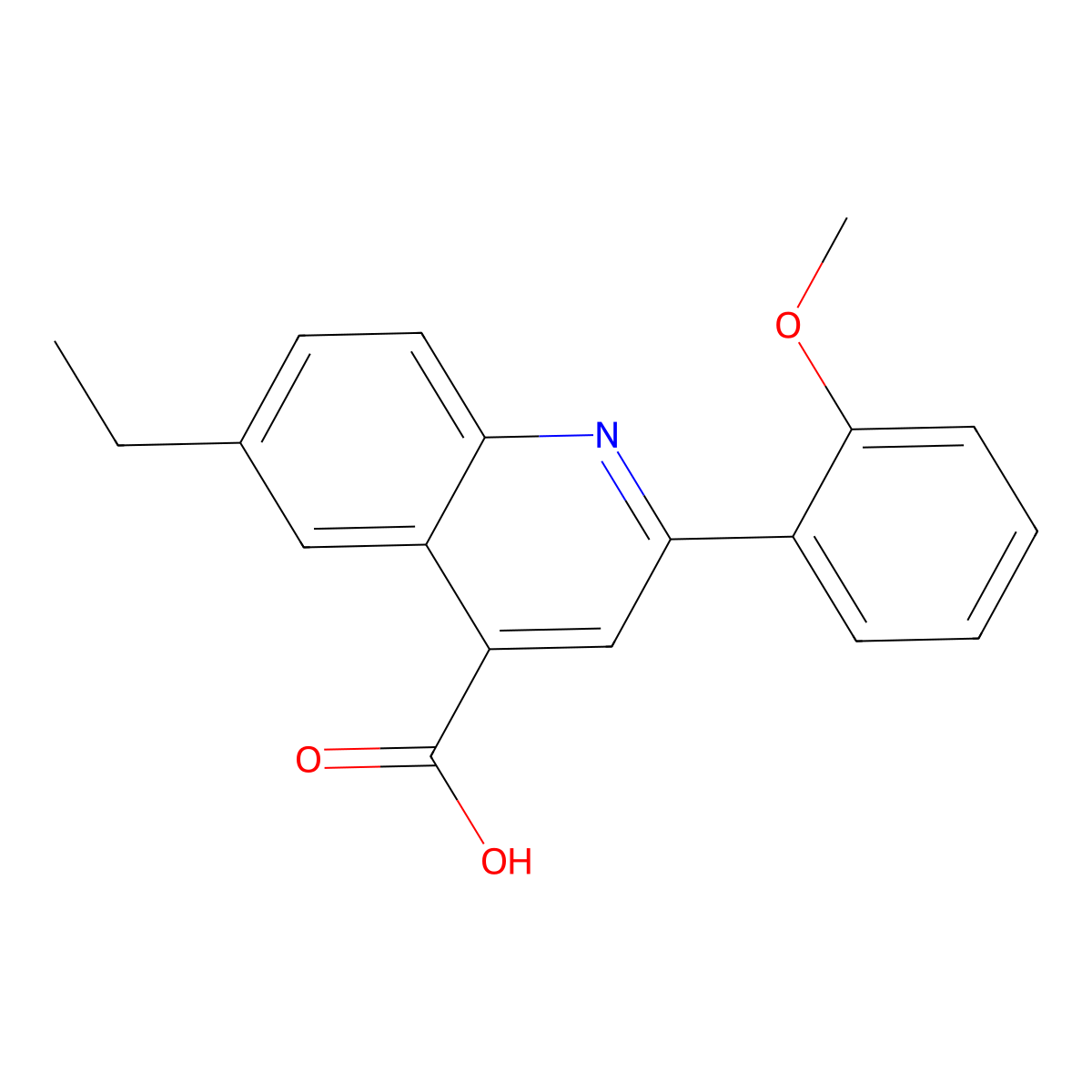 6-Ethyl-2-(2-methoxyphenyl)quinoline-4-carboxylic acid molecular structure, CAS 861412-38-6