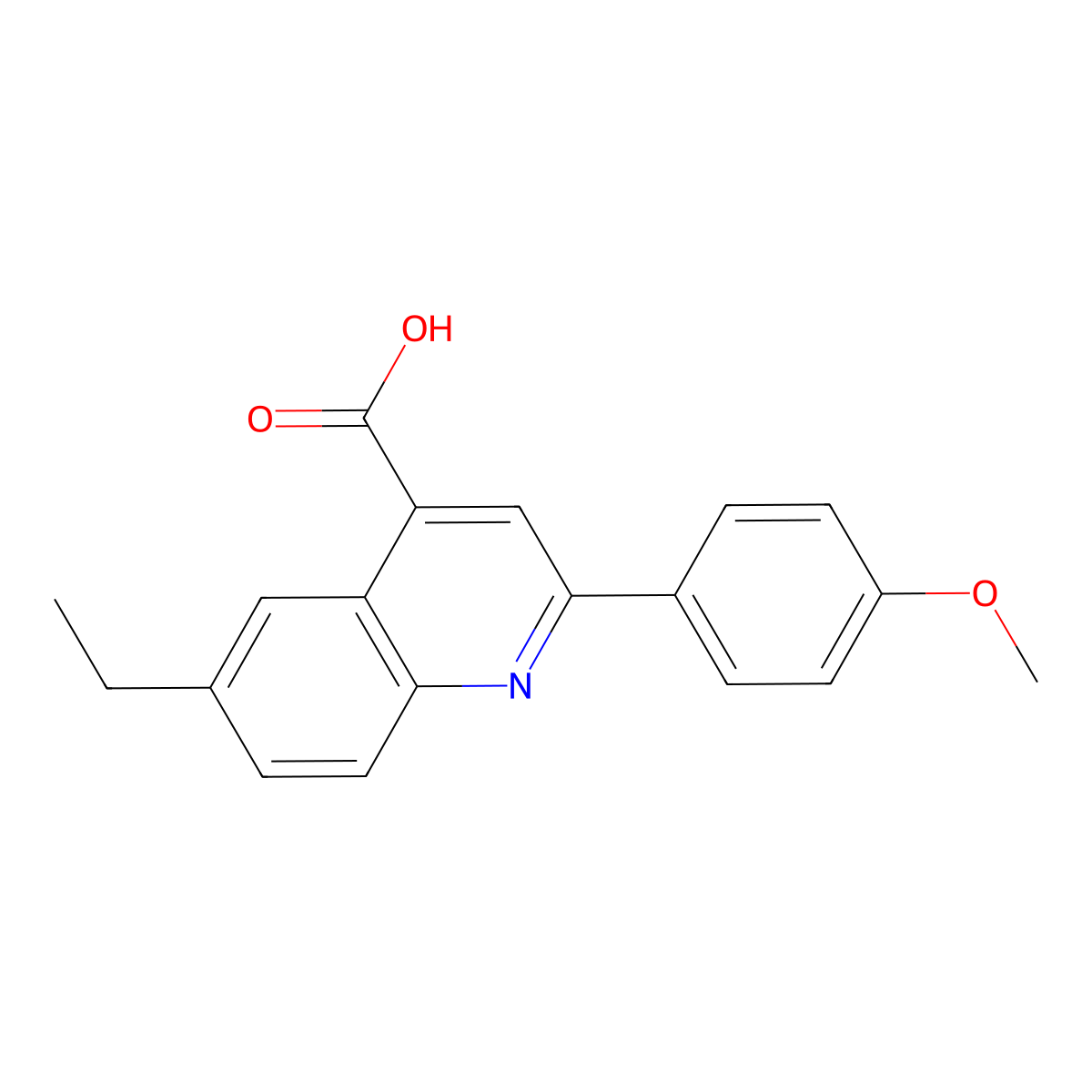 6-Ethyl-2-(4-methoxyphenyl)quinoline-4-carboxylic acid molecular structure, CAS 861412-41-1
