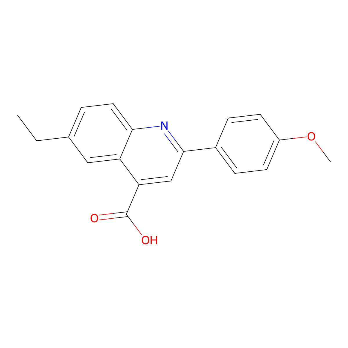 6-Ethyl-2-(4-methoxyphenyl)quinoline-4-carboxylic acid molecular structure, CAS 861412-41-1