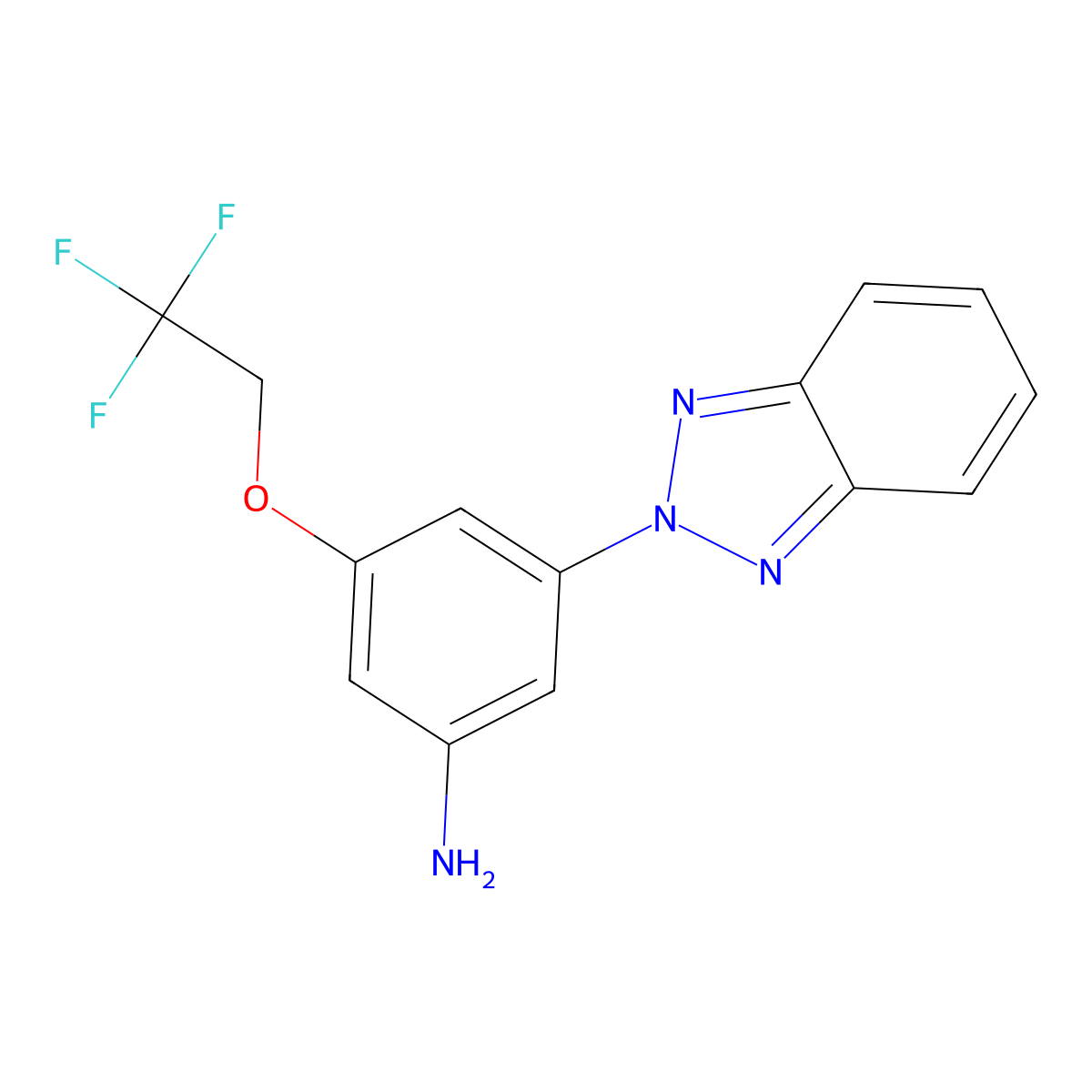 3-(2H-1,2,3-Benzotriazol-2-YL)-5-(2,2,2-trifluoroethoxy)aniline molecular structure, CAS 861412-93-3