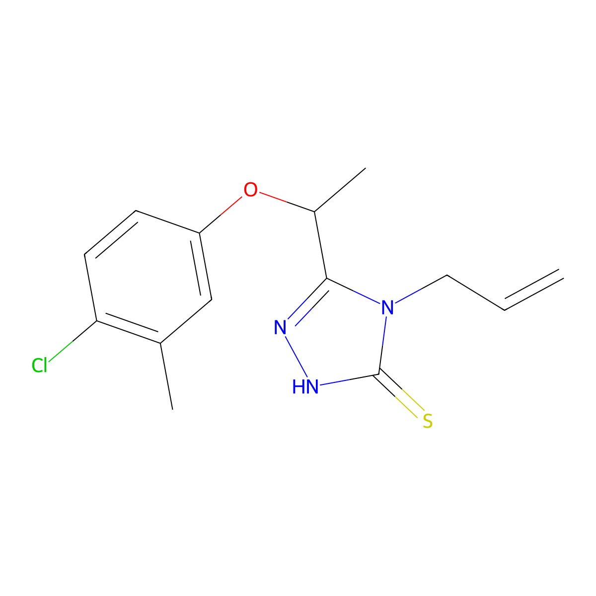 4-allyl-5-[1-(4-chloro-3-methylphenoxy)ethyl]-4H-1,2,4-triazole-3-thiol molecular structure, CAS 861414-04-2