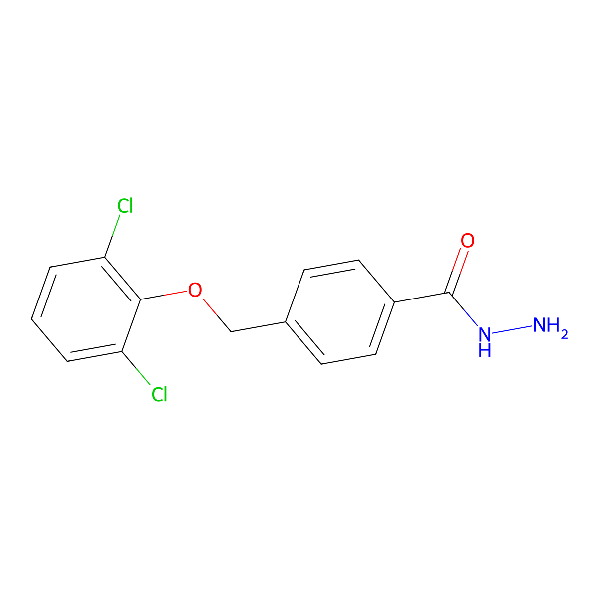 4-[(2,6-Dichlorophenoxy)methyl]benzohydrazide molecular structure, CAS 861414-79-1