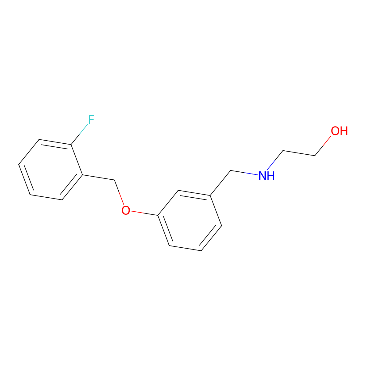 2-({3-[(2-Fluorobenzyl)oxy]benzyl}amino)ethanol molecular structure, CAS 861433-03-6