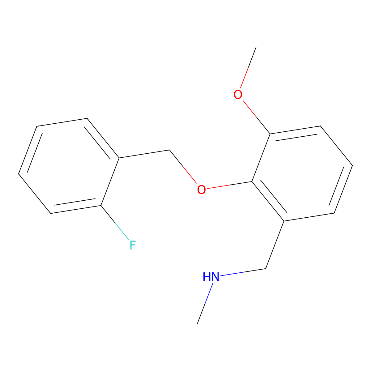 N-{2-[(2-fluorobenzyl)oxy]-3-methoxybenzyl}-N-methylamine molecular structure, CAS 861433-06-9