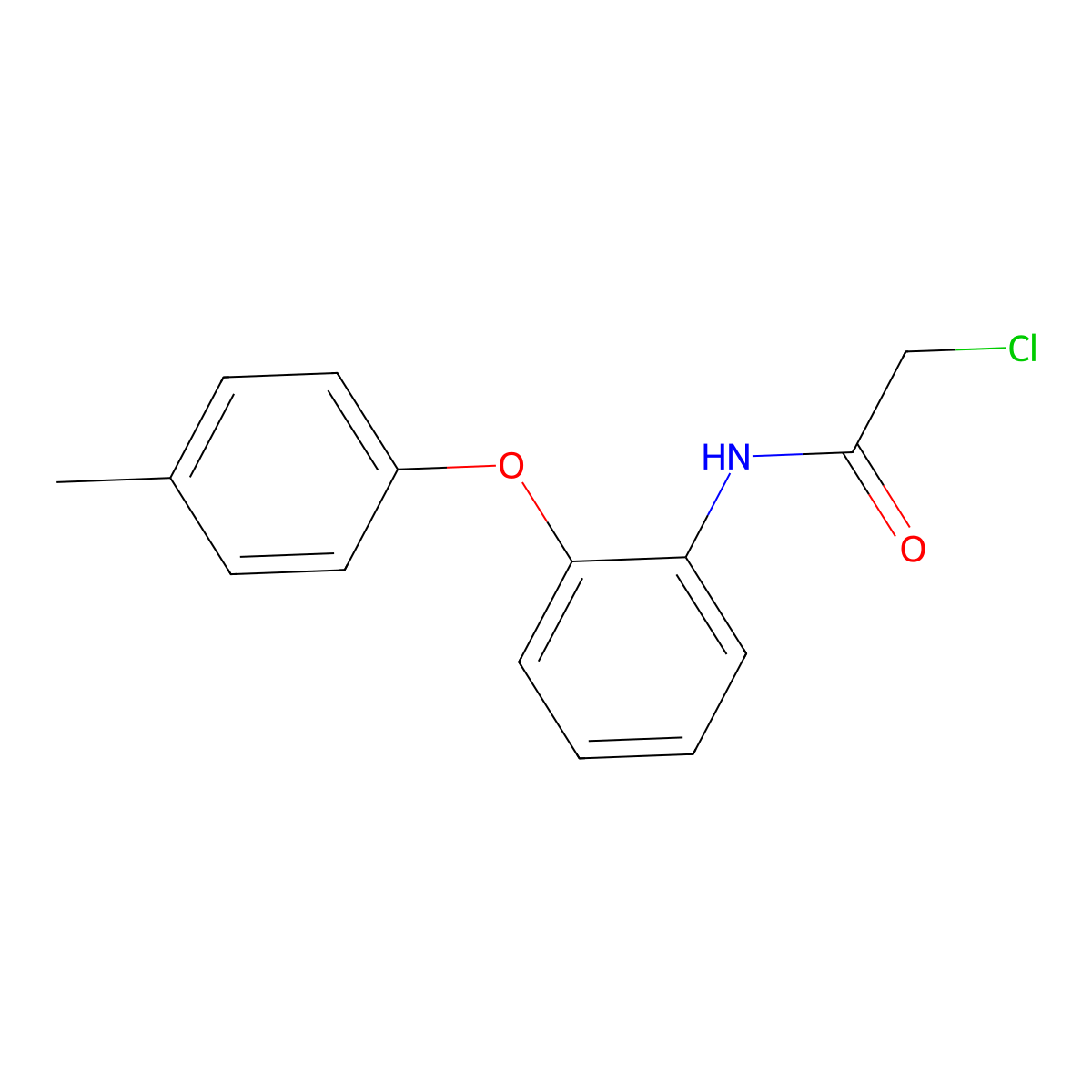 2-chloro-N-[2-(4-methylphenoxy)phenyl]acetamide molecular structure, CAS 861433-32-1