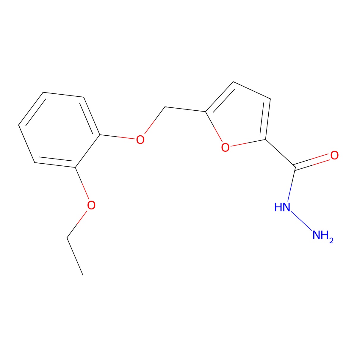 5-((2-Ethoxyphenoxy)methyl)furan-2-carbohydrazide molecular structure, CAS 861433-53-6