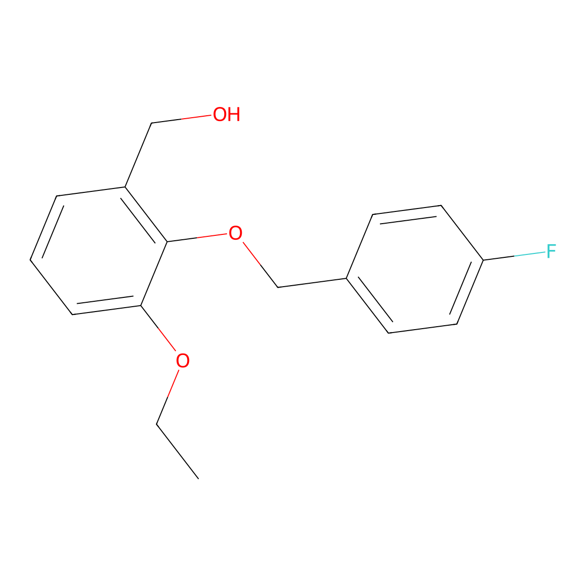 3-Ethoxy-2-[(4-fluorophenyl)methoxy]benzenemethanol molecular structure, CAS 861433-55-8