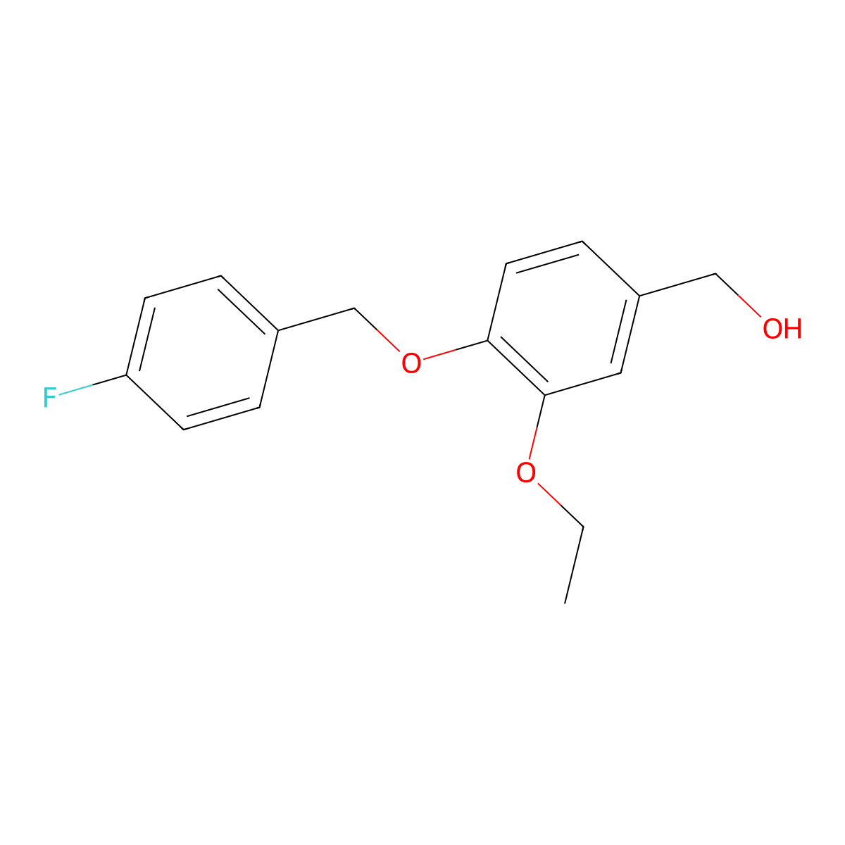 {3-Ethoxy-4-[(4-fluorobenzyl)oxy]phenyl}methanol molecular structure, CAS 861433-56-9