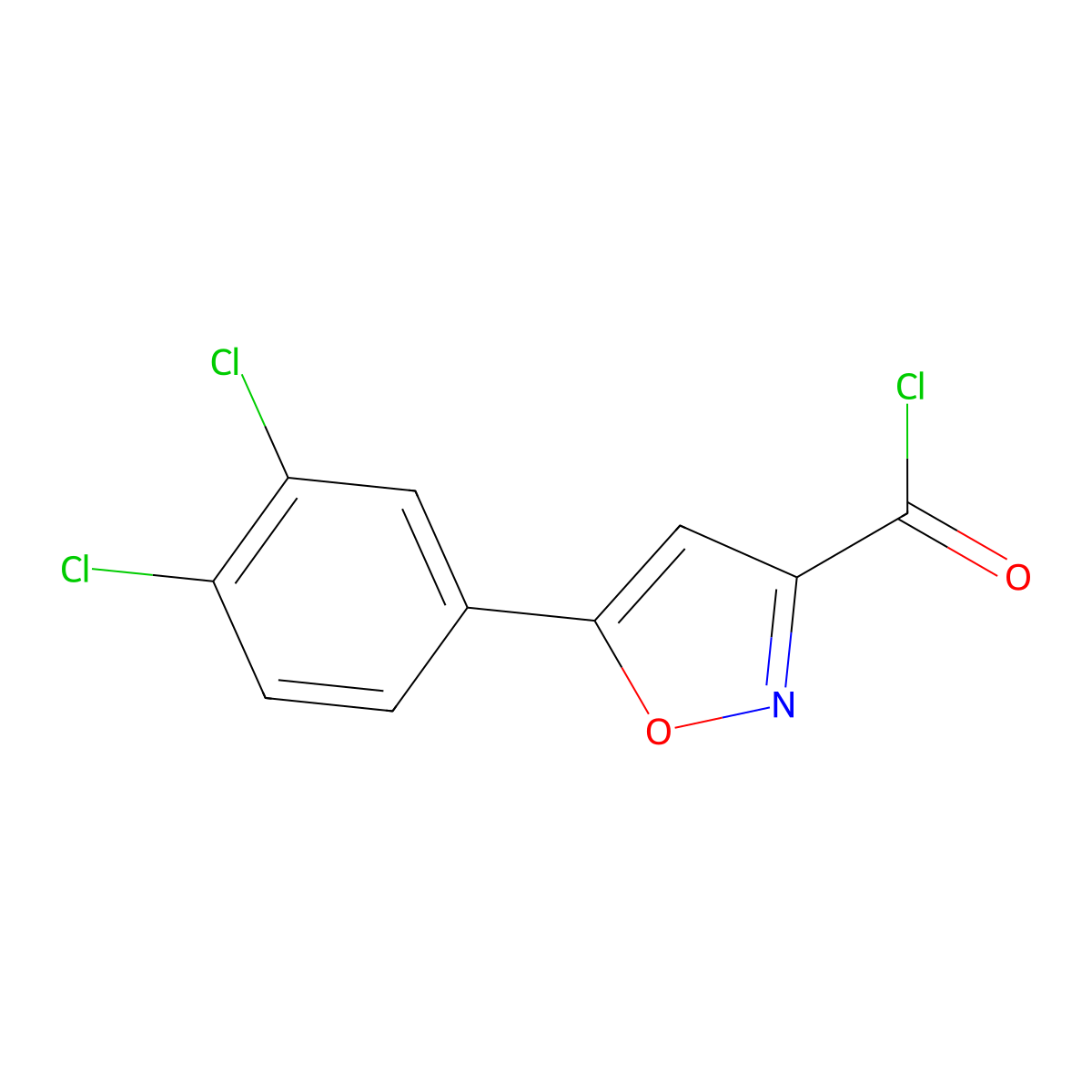 5-(3,4-Dichlorophenyl)isoxazole-3-carbonyl chloride molecular structure, CAS 861433-83-2