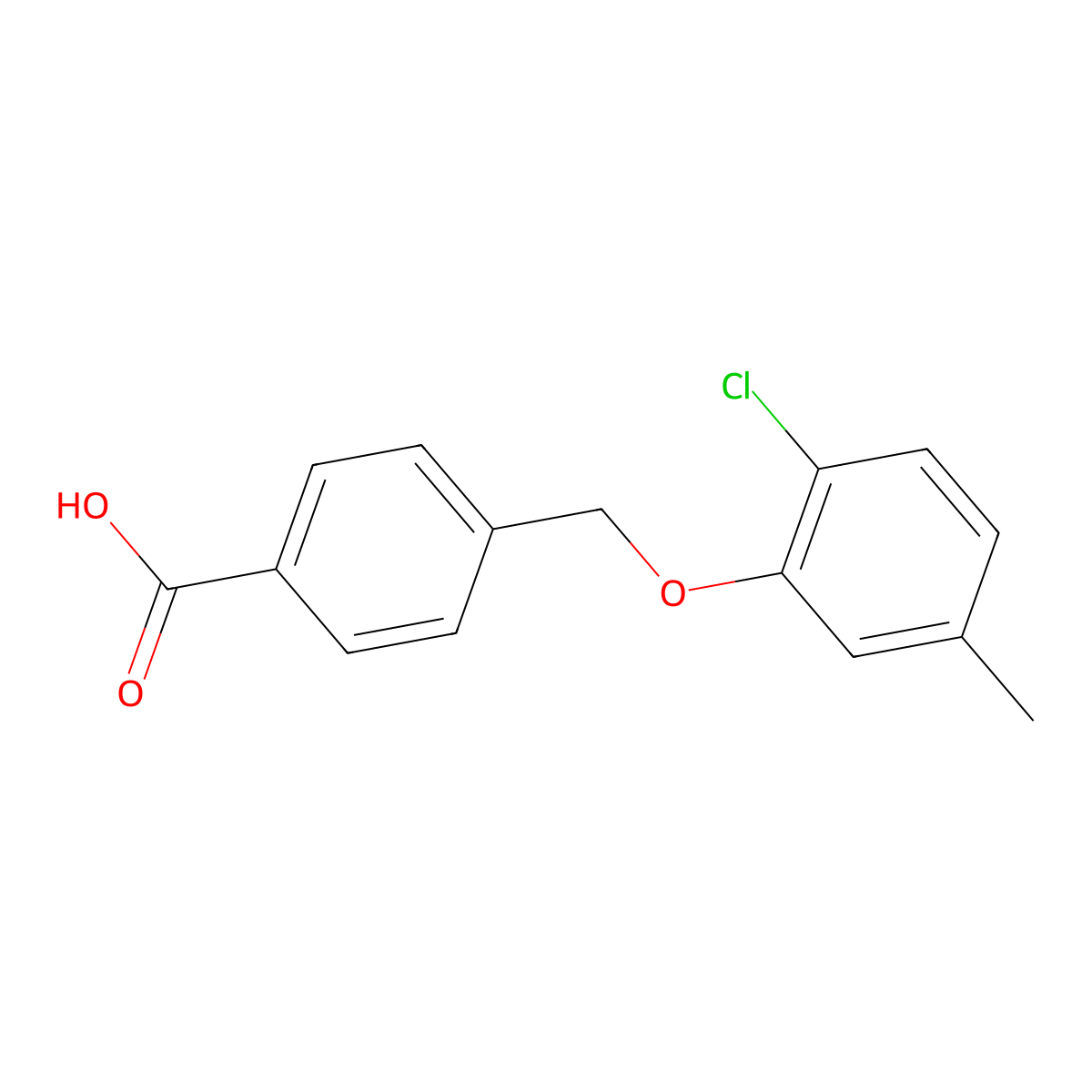 4-[(2-Chloro-5-methylphenoxy)methyl]benzoic acid molecular structure, CAS 861433-84-3