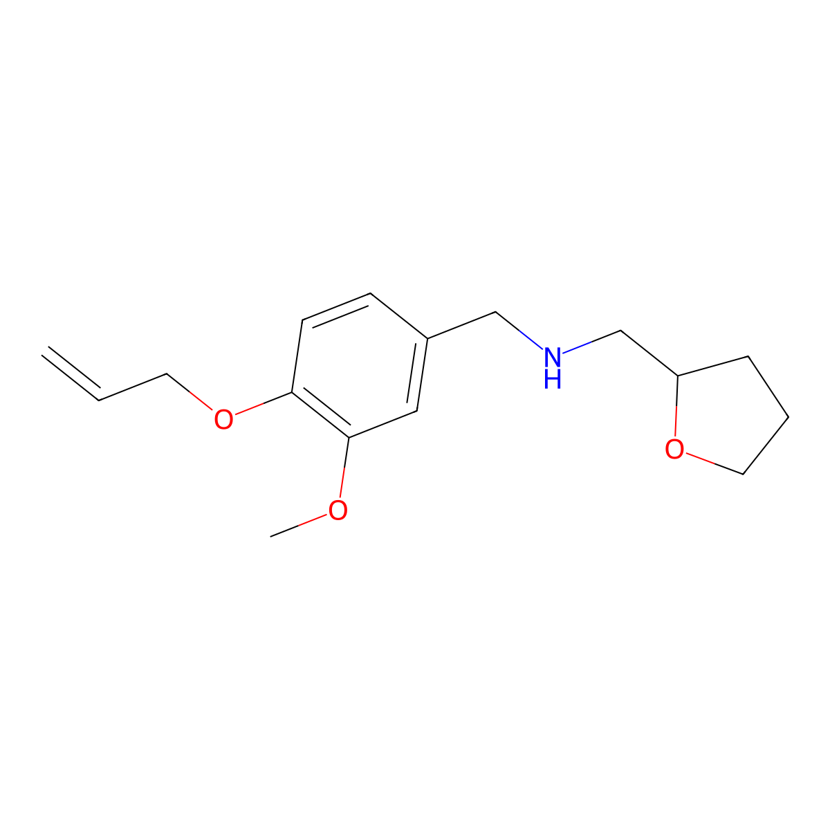 N-[4-(allyloxy)-3-methoxybenzyl]-N-(tetrahydro-2-furanylmethyl)amine molecular structure, CAS 861434-20-0