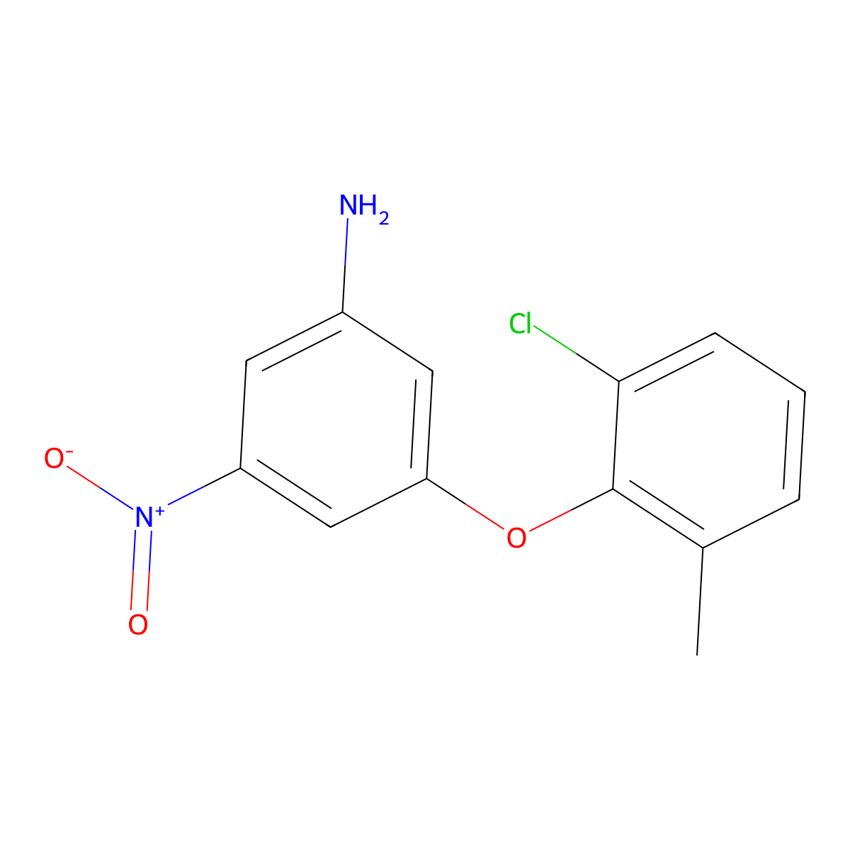 3-(2-Chloro-6-methylphenoxy)-5-nitroaniline molecular structure, CAS 861434-97-1