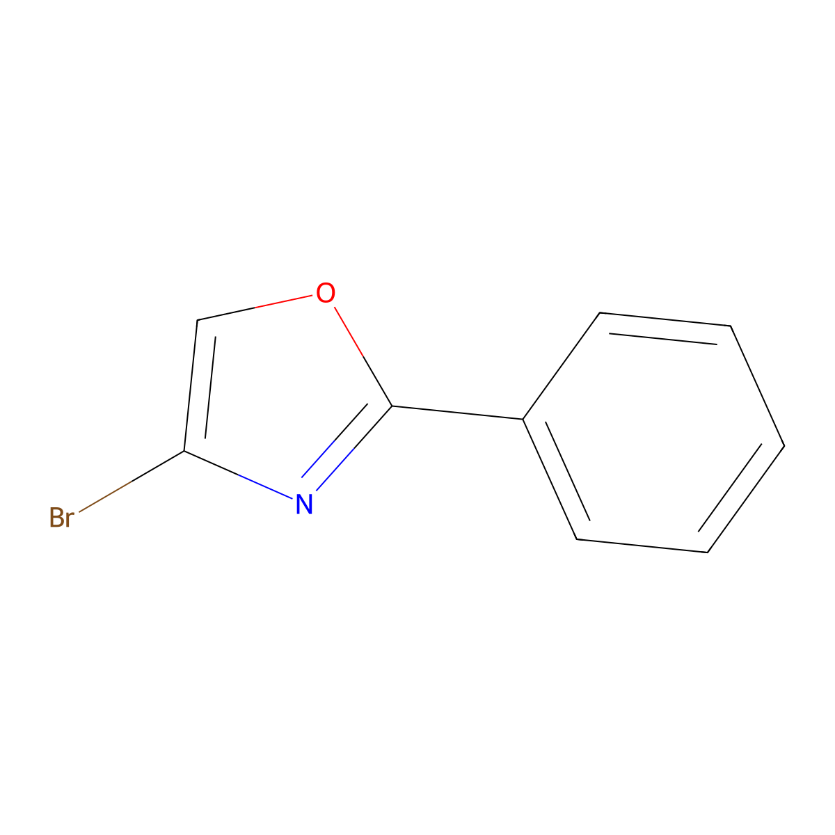 4-Bromo-2-phenyl-1,3-oxazole molecular structure, CAS 861440-59-7