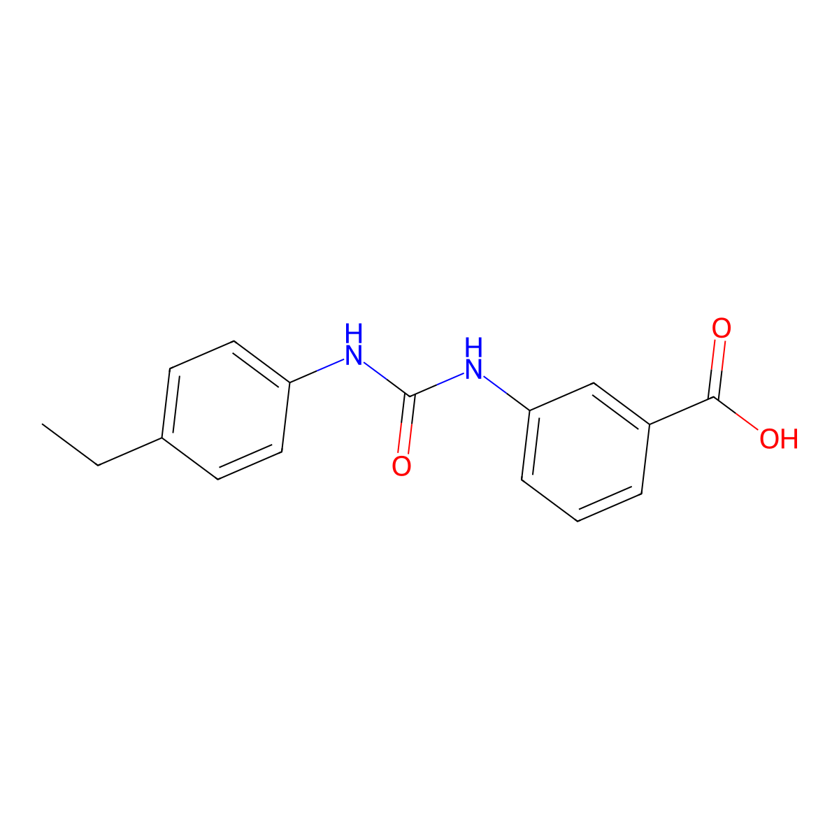 3-{[(4-Ethylphenyl)carbamoyl]amino}benzoic acid molecular structure, CAS 861441-36-3
