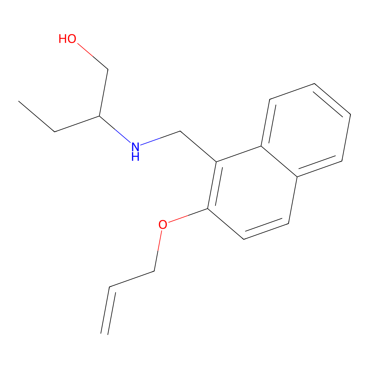 2-({[2-(Prop-2-en-1-yloxy)naphthalen-1-yl]methyl}amino)butan-1-ol molecular structure, CAS 861442-55-9