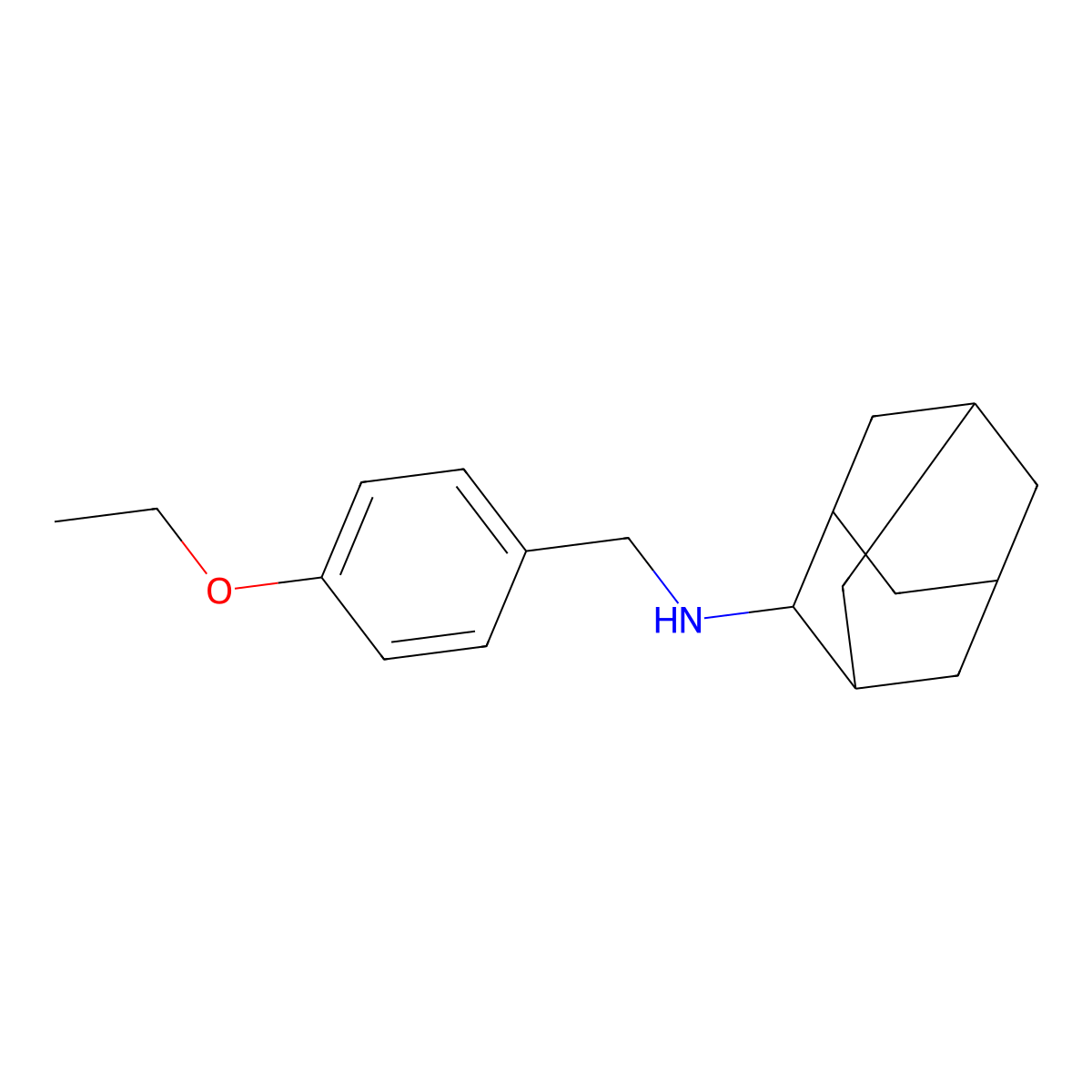 N-[(4-ethoxyphenyl)methyl]adamantan-2-amine molecular structure, CAS 861442-69-5