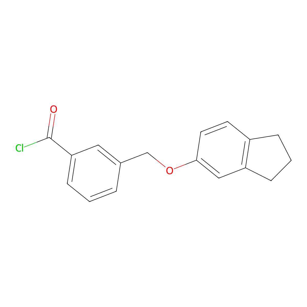 3-[(2,3-dihydro-1H-inden-5-yloxy)methyl]benzoyl chloride molecular structure, CAS 861443-38-1