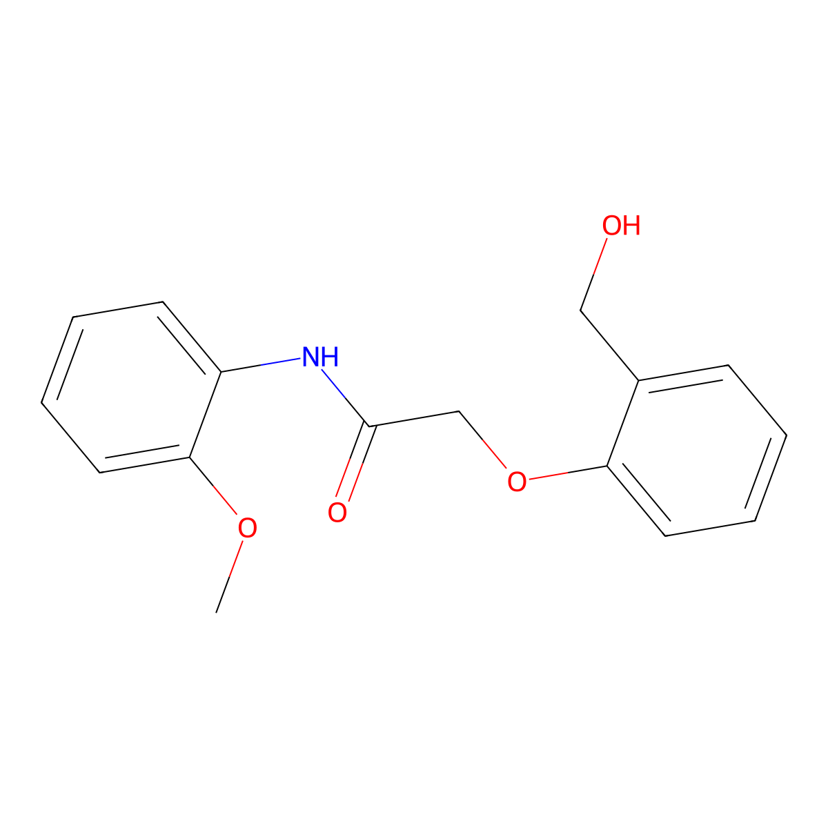 2-[2-(hydroxymethyl)phenoxy]-N-(2-methoxyphenyl)acetamide molecular structure, CAS 861443-61-0